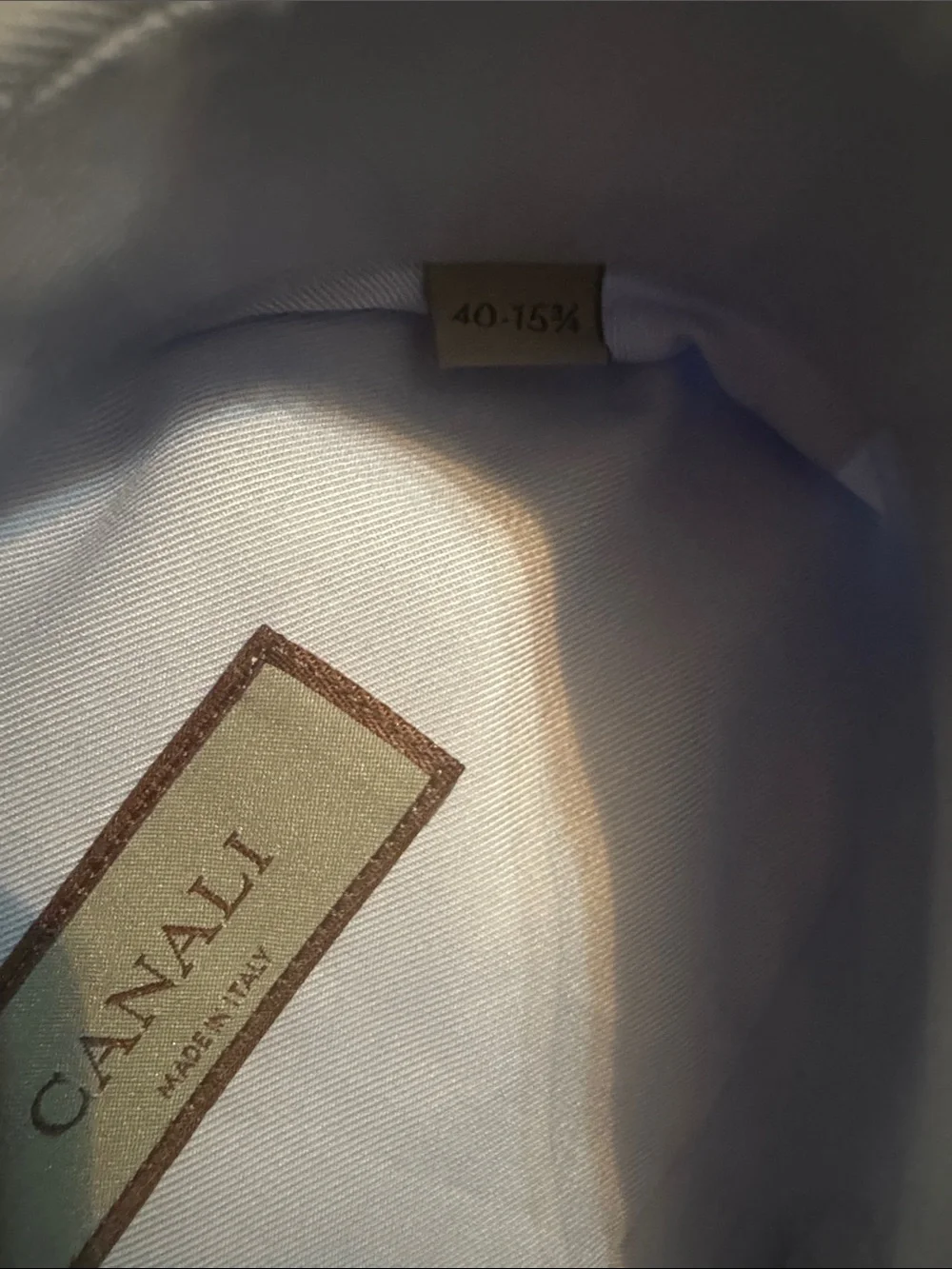 canali blue button up